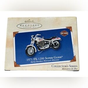 NIB Hallmark Keepsake Ornament Harley Davidson 1971 FX-1200 Super Glide, 2002